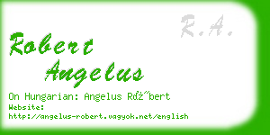 robert angelus business card